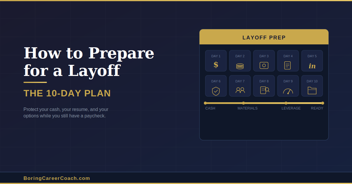 How to Prepare for a Layoff Before It Happens